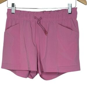 Athleta Pink Athletic Shorts with Elastic Waistband